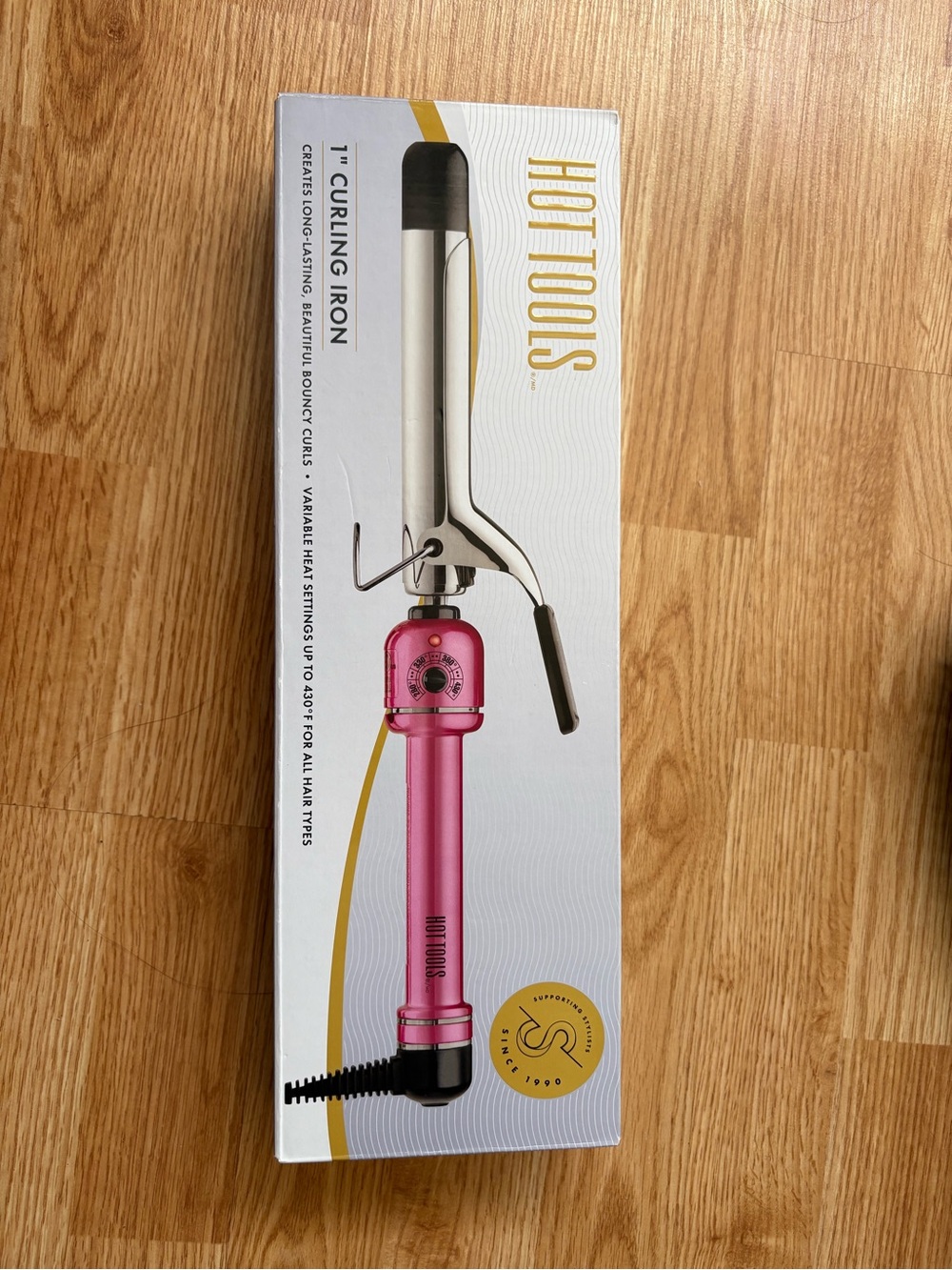 Hot tools 1 inch Curling Iron - RARE PINK handle